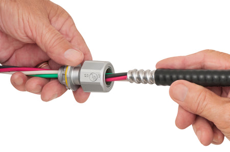 A photo of a , by 1/2" Lt For Mc - Arlington Liquid Tight Zinc Fitting for PVC & Tech90 - ARLINGTON eCommerce - Maple Electric Supply in Canada