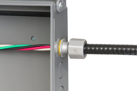 A photo of a , by 1/2" Lt For Mc - Arlington Liquid Tight Zinc Fitting for PVC & Tech90 - ARLINGTON eCommerce - Maple Electric Supply in Canada