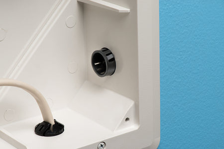 A photo of a , by 1" Pls Knock-Out Seal, Black Non-Metallic, 50-Pack - Arlington - ARLINGTON eCommerce - Maple Electric Supply in Canada