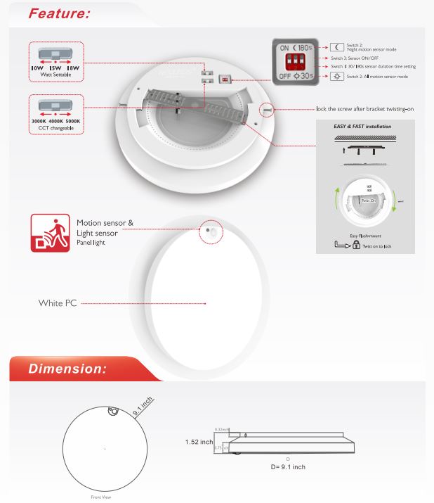 Frameless Sensor LED Downlight, , Nexleds - Maple Electric Supply 