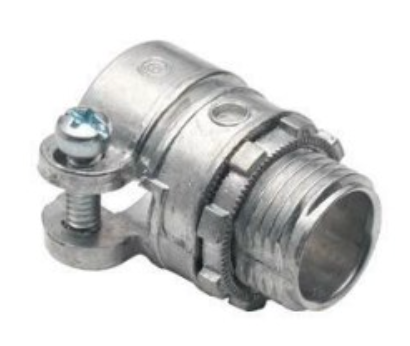 Armoured Cable (BX) / Aluminum Flexible 1/2" Box Connector - 1 screw