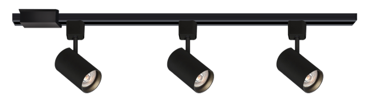 Simon LED track kit c/w 4ft track 3500k Black - Maple Electric Supply 