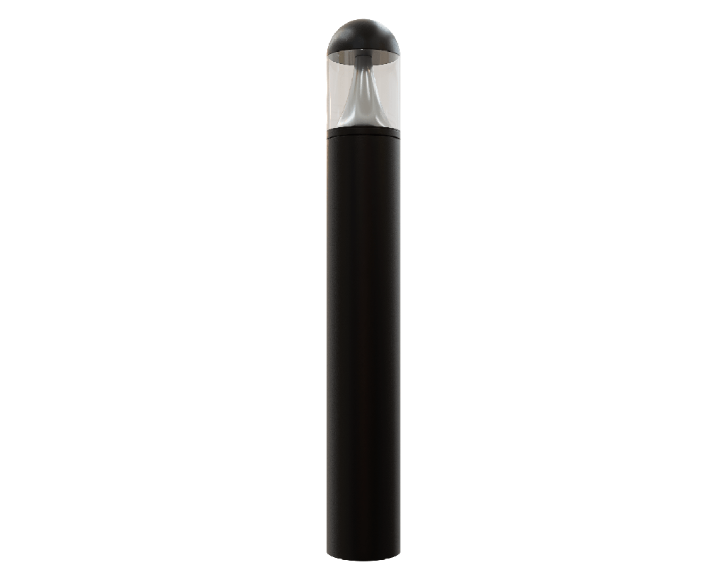 Reno R56012 42in Round LED Bollard, 14/19/24W Selectable, 3000-5000K, Black