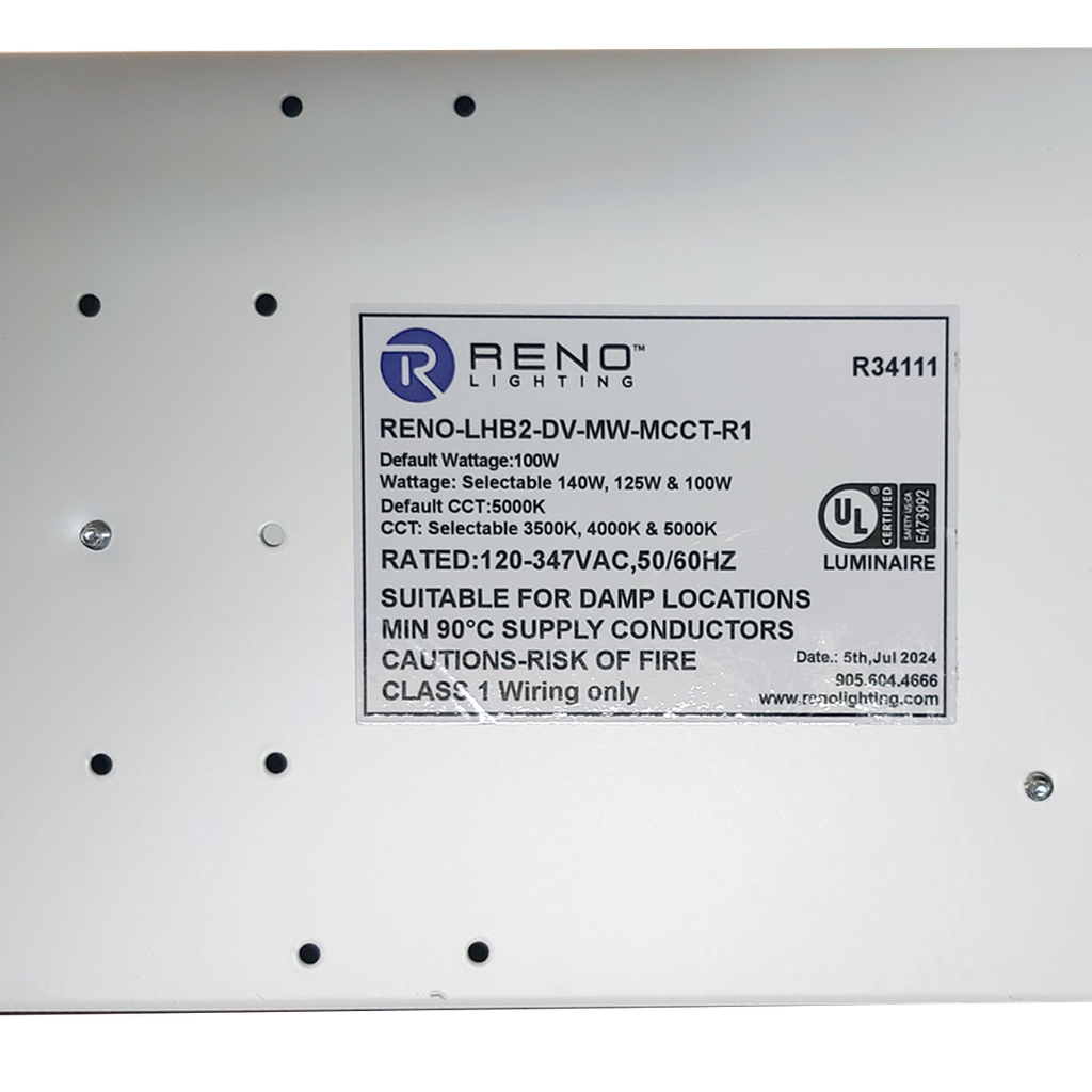 RENO-LHB2-DV-MW-MCCT-R1 LED LINEAR HIGHBAY