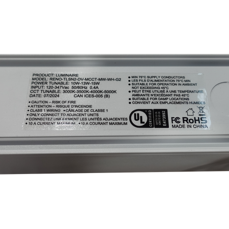 A photo of a , by RENO-TLSN2-DV-MCCT-MW-WH-G2(2FT) - R33211 - Reno Lighting eCommerce - Maple Electric Supply in Canada