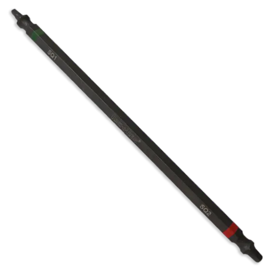 Package Impact Bit-Double Ended-Robertson #2 & #1 x 4" -Red/Green - Maple Electric Supply 