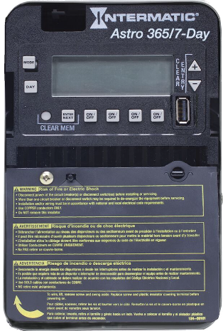 Indoor Astronomic 7-Day/365 Day 4-Circuit Electronic Control, 120-277 VAC, 4-SPST/2-DPST, - Maple Electric Supply 