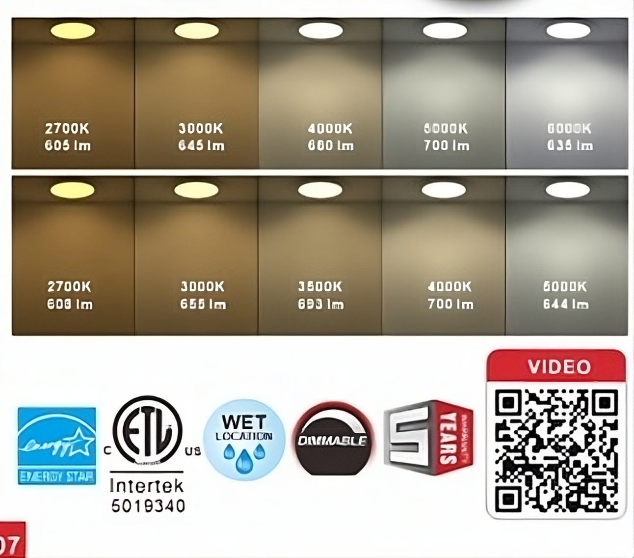 4" Slim Panel Downlight 9W 5CCT - Maple Electric Supply 