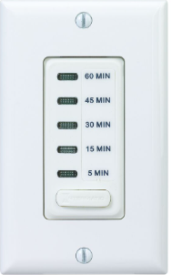 Electronic Countdown Timer, 120 VAC, 60 Hz, Preset Times 5,15,30,45 Minute,1 Hour, Without Hold, White - Maple Electric Supply 