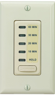 Electronic Countdown Timer, 120 VAC, 60 Hz, Preset Times 10,20,30,60 Minute, With Hold, Ivory - Maple Electric Supply 