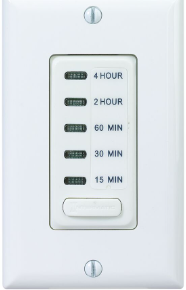 Electronic Countdown Timer, 120 VAC, 60 Hz, Preset Times 15,30 Minute,1,2,4 Hour, Without Hold, White - Maple Electric Supply 