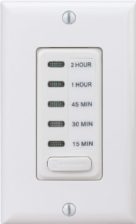 Electronic Countdown Timer, 120 VAC, 60 Hz, Preset Times 15,30,45 Minute,1,2 Hour, Without Hold, White - Maple Electric Supply 