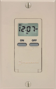 7-Day Standard Programmable Timer, 125 VAC, 15A, Light Almond - Maple Electric Supply 