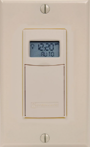 7-Day Heavy-Duty Programmable Timer, 120-277 VAC, 20A, Light Almond - Maple Electric Supply 