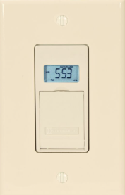 7-Day Standard Programmable Timer, 120 VAC, 12A, Light Almond - Maple Electric Supply 