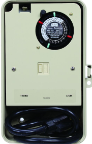 Portable 24Hr Two Circuit Above Ground Pool Timer w/120VAC Plug &amp; GFCI - Maple Electric Supply 