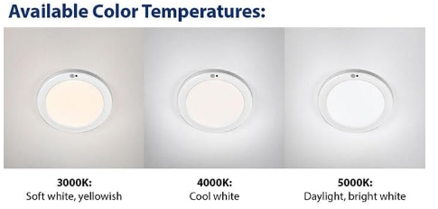 ‎18 watts LED Downlight with Motion Sensor in White and 3CCT - Maple Electric Supply 