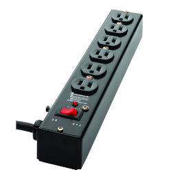 Surge Protective Device, Point-of-use strip, Black, 3-Mode, 6 Outlets, 125 VAC, Type 3, Connected Equipment Warranty 5yr $10,000 - Maple Electric Supply 