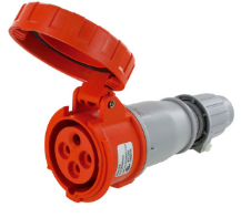 IP67 CONNECTOR 20A  125/250VAC  3P 4W  WATERTIGHT, Pin & Sleeve, Techspan - Maple Electric Supply 