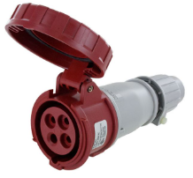 IP67 CONNECTOR 20A  3phase 480VAC  3P 4W  WATERTIGHT, Pin & Sleeve, Techspan - Maple Electric Supply 