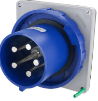 IP67 INLET 30A  3phase delta 120/208  4P 5W  WATERTIGHT, Pin & Sleeve, Techspan - Maple Electric Supply 