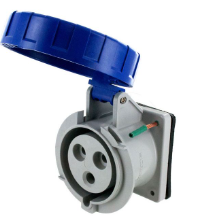 IP67 INLET 30A  250VAC  2P 3W  WATERTIGHT, Pin & Sleeve, Techspan - Maple Electric Supply 