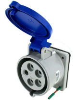 IP44 RECEPTACLE 30A  3phase delta 120/208VAC  4P 5W  SPLASHPROOF - Maple Electric Supply 