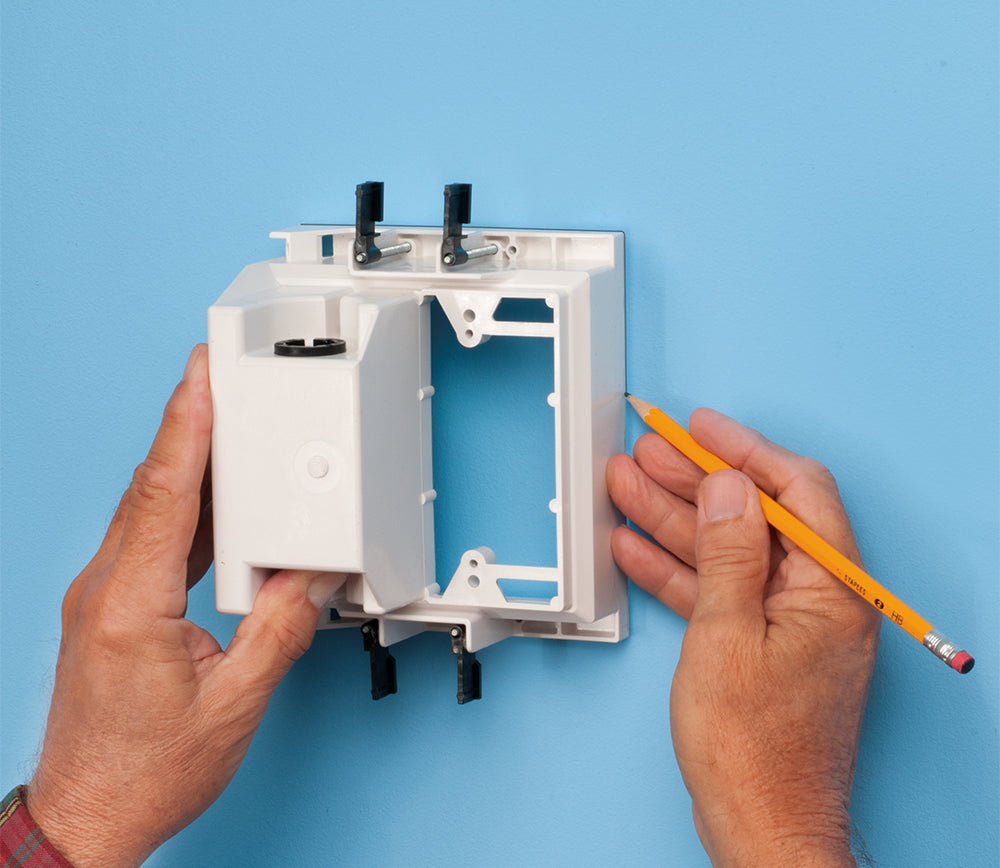 A photo of a , by Arlington TVBU505GC - 2 Gang TV Box w/ Grounding Clip (Safe & Versatile) - ARLINGTON eCommerce - Maple Electric Supply in Canada