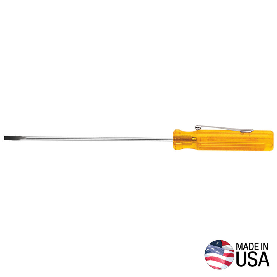 Klein Tools A130-2 1/8-Inch Pocket Clip Screwdriver 2-Inch Shaft - detail view
