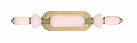 Eurofase Lansdowne 22" LED Vanity, Gold with Opal Glass, front view