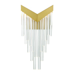 Eurofase Vivien 20" LED Wall Sconce, Matte Gold with Crystalline Acrylic, front view