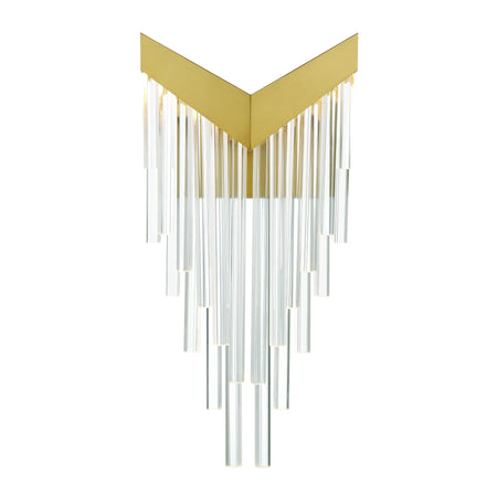 Eurofase Vivien 20" LED Wall Sconce, Matte Gold with Crystalline Acrylic, front view