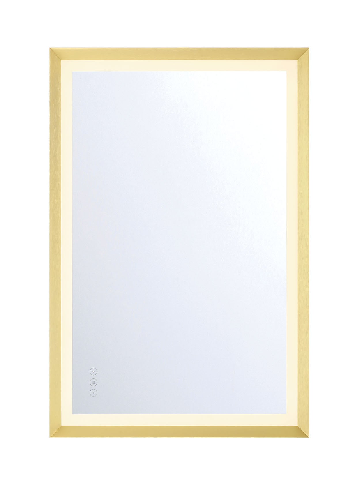 Eurofase Artell 24" x 36" LED Mirror, Brushed Gold, front view