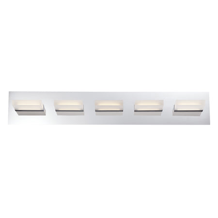Eurofase Olson 30" 5-Light LED Vanity, Chrome, front view
