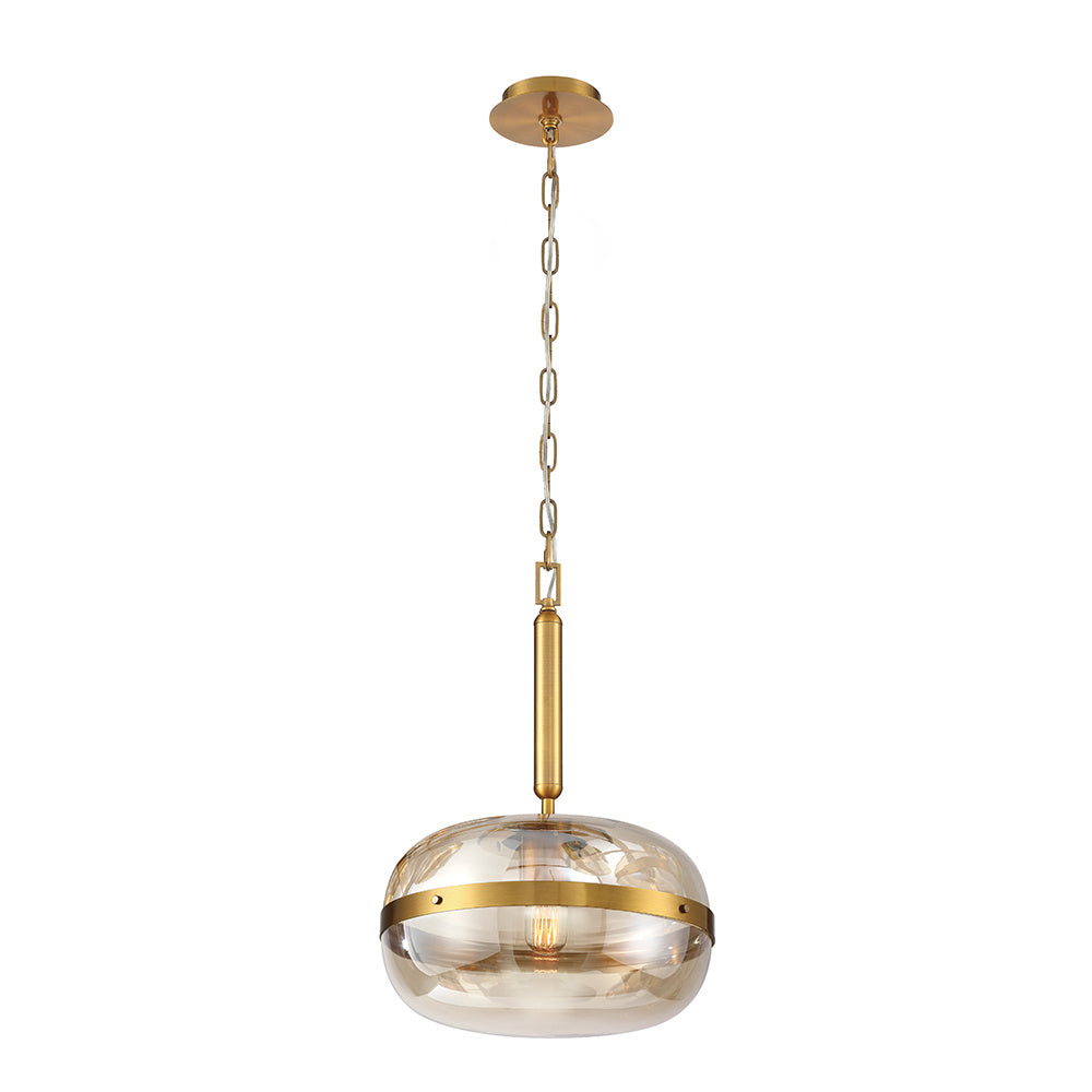 Eurofase Nottingham 20" Pendant, Antique Brass, front view