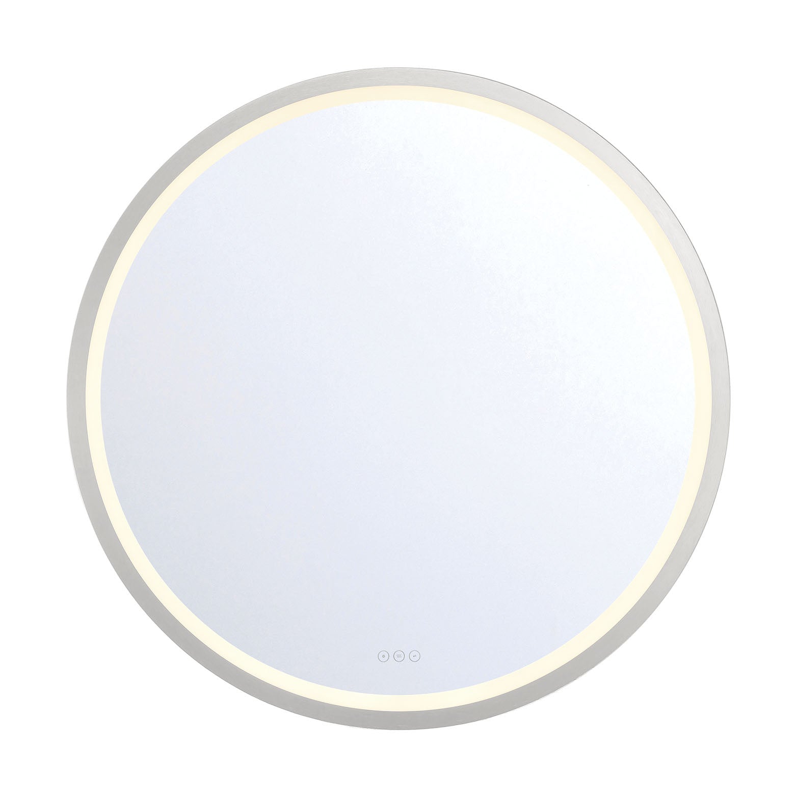 Eurofase Artell 42" x 42" LED Mirror, Brushed Silver, front view
