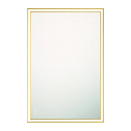 Eurofase Nixon 24" x 36" LED Mirror, Anodized Gold, front view