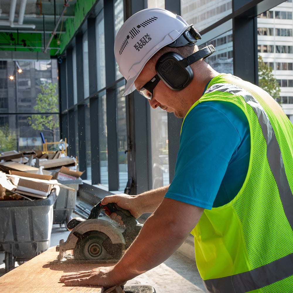 Klein Tools AESBH1 AESBH1  Bluetooth® Behind-The-Head Earmuffs - application