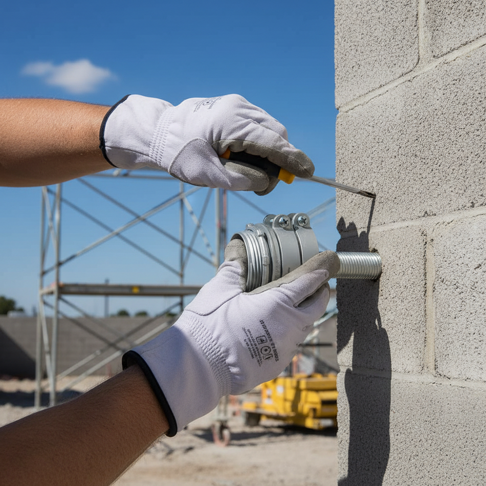 Arlington 3-1/2" Str Flex Conn - Zinc Die-Cast, Concrete Tight