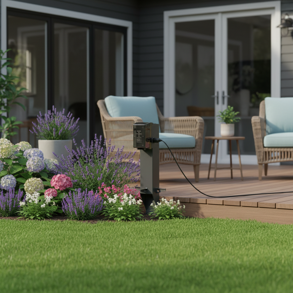 Arlington Gard-N-Post GGC 19.5" Green Outdoor GFCI Support - Maple Electric Supply 