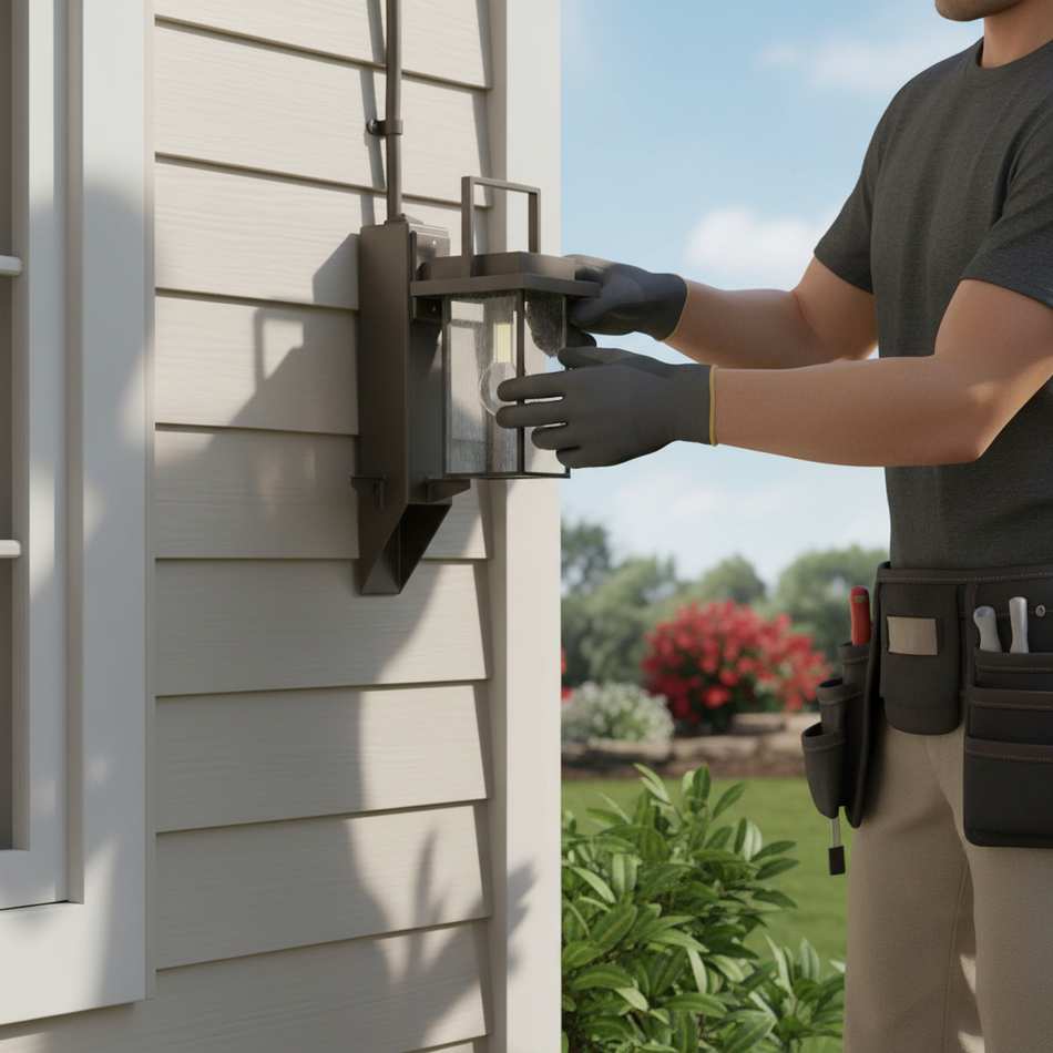 Arlington GP19BGC - 19.5" Support for Outdoor Light Fixtures with grounding clip
