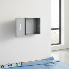 Arlington Gray Box 12"X12"X6 W/B Heavy-Duty Non-Metallic Enclosure Box with back plate - EB12126BP
