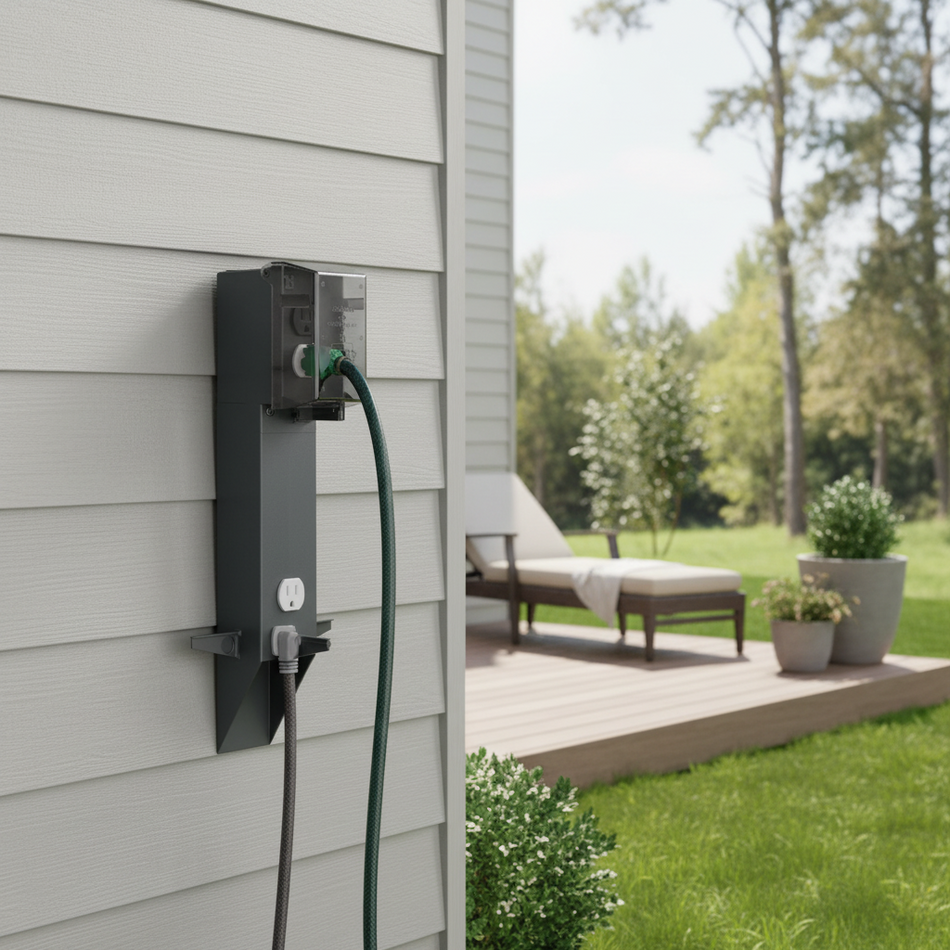 Arlington Post W/In Use Cover Wgc - 19.5" Outdoor GFCI Support