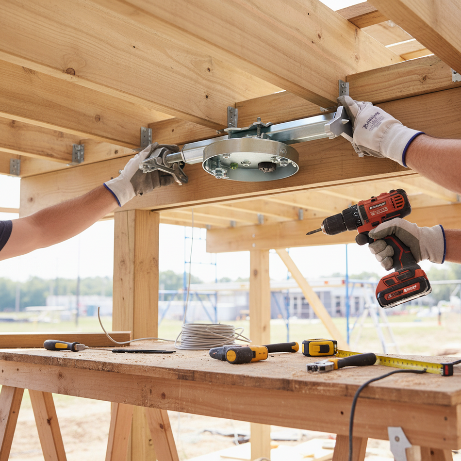 Arlington Steel Fan and Fixture Box for Wood I-Joists, Adjustable FBRS40712R