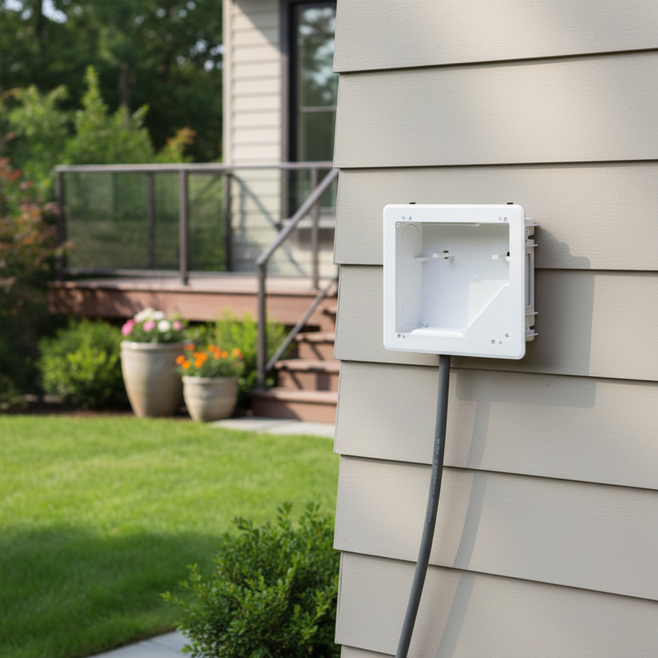 Arlington TVbox W/ Flange Grounding Clip - Safe & Versatile Install