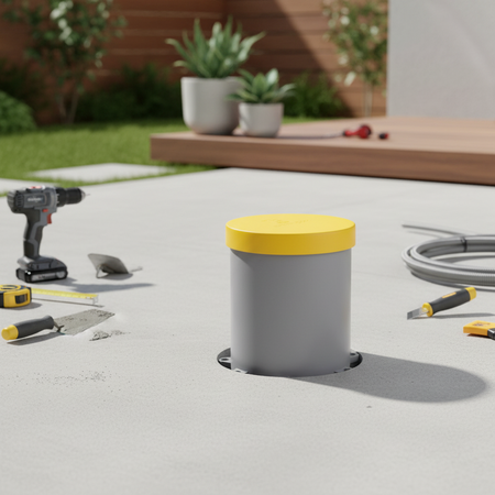 Concrete Floor Box Can - Arlington 4-1/2" Non-Metallic Round Box