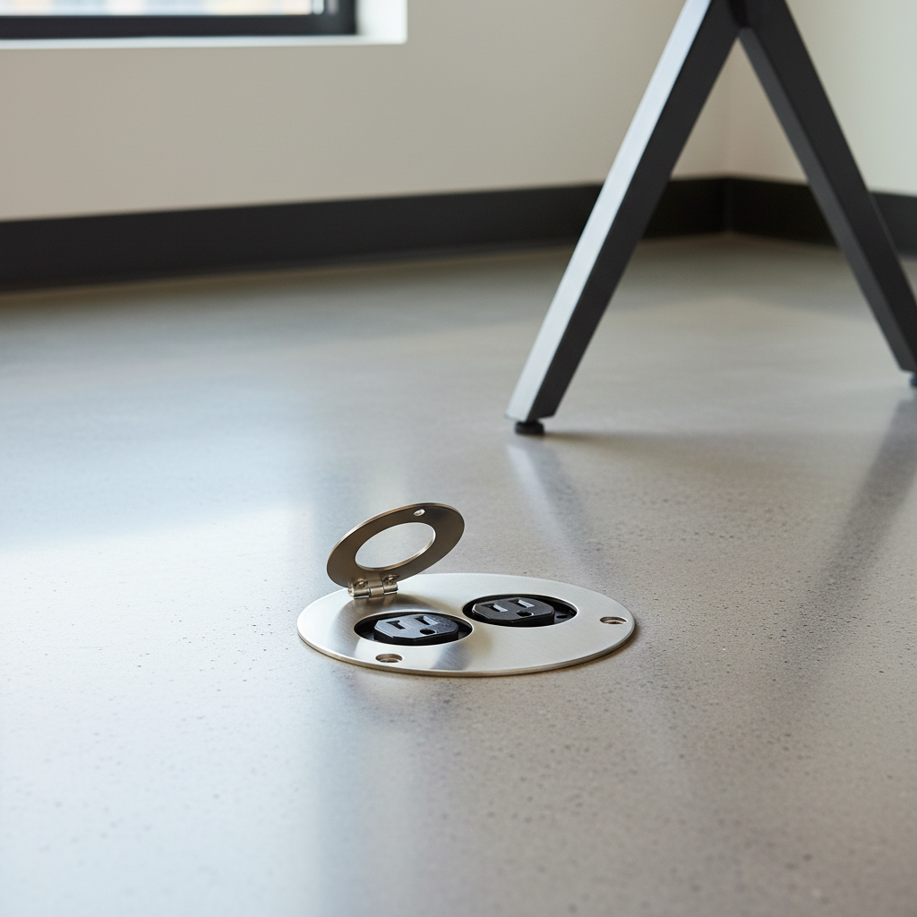 FLB3520NLGC Arlington Nickel Retro Floor Box - Flush Round Kit, Threaded Plugs