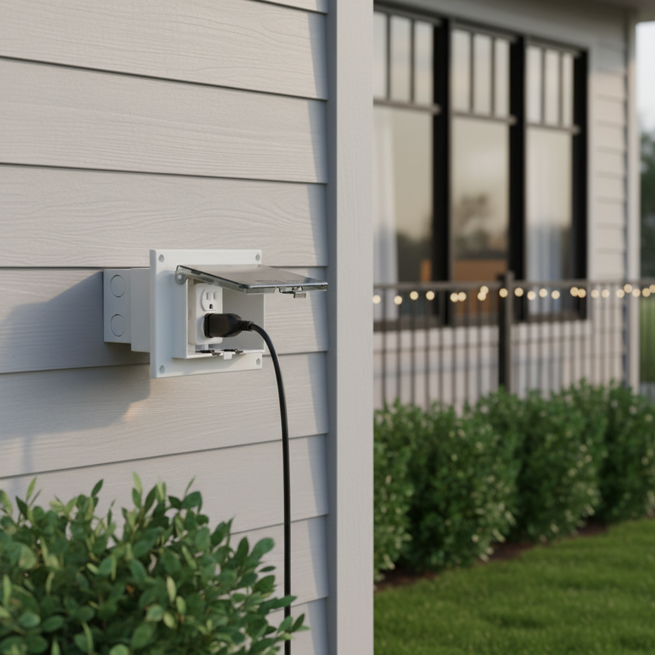 Horiz In Box Clear - Arlington Weatherproof Low Profile Cover
