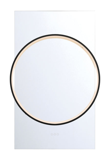 Eurofase Trails 30" x 46" Mirror, Matte Black, front view