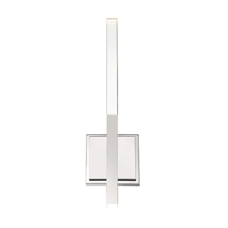 Eurofase Benicio 18" 2-Light LED Wall Sconce, Polished Nickel with Clear Glass, front view